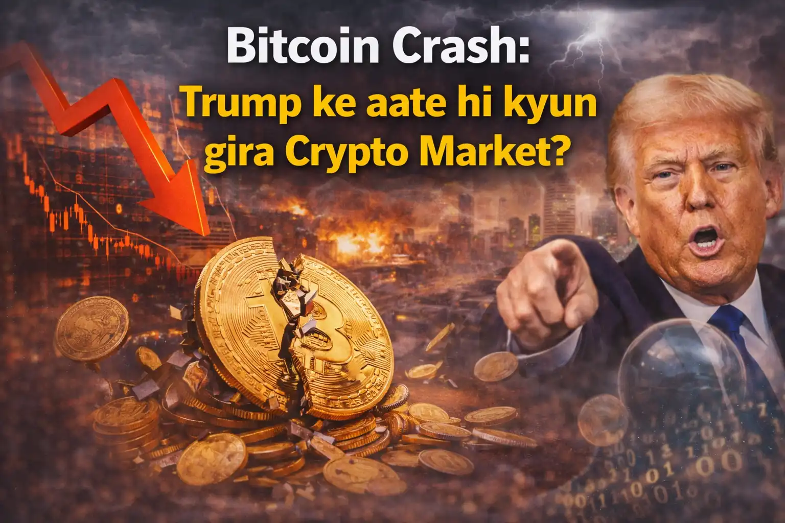 Bitcoin Crash: Trump ke aate hi kyun gira Crypto Market?
